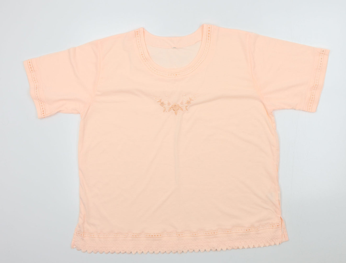 Womens UK Size 2XL Preworn Orange Basic T-Shirt