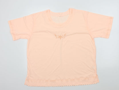 Womens UK Size 2XL Preworn Orange Basic T-Shirt