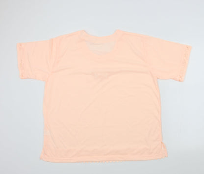 Womens UK Size 2XL Preworn Orange Basic T-Shirt