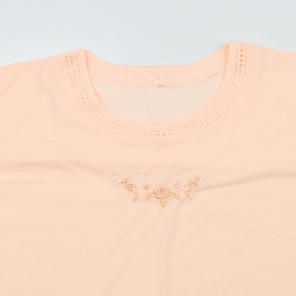 Womens UK Size 2XL Preworn Orange Basic T-Shirt