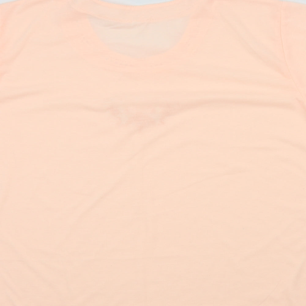 Womens UK Size 2XL Preworn Orange Basic T-Shirt