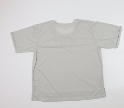 Womens UK Size 2XL Preworn Grey Basic T-Shirt