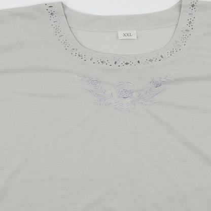 Womens UK Size 2XL Preworn Grey Basic T-Shirt