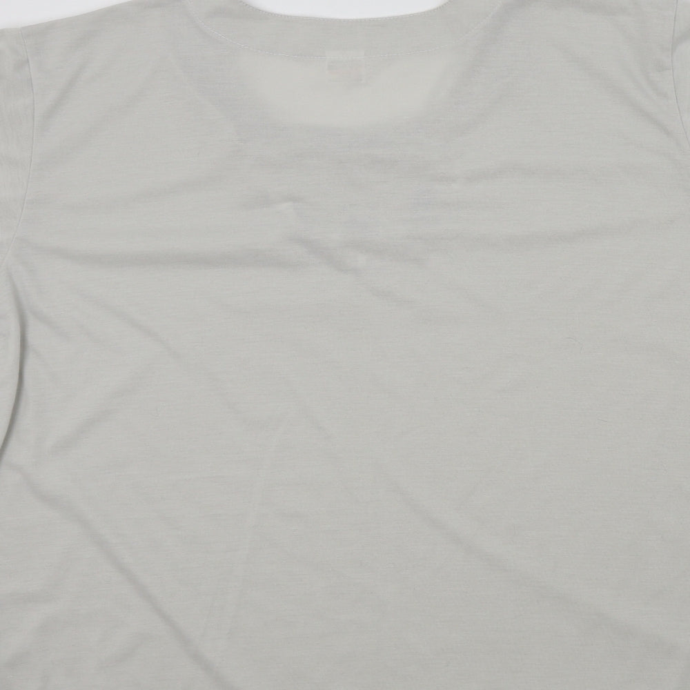 Womens UK Size 2XL Preworn Grey Basic T-Shirt