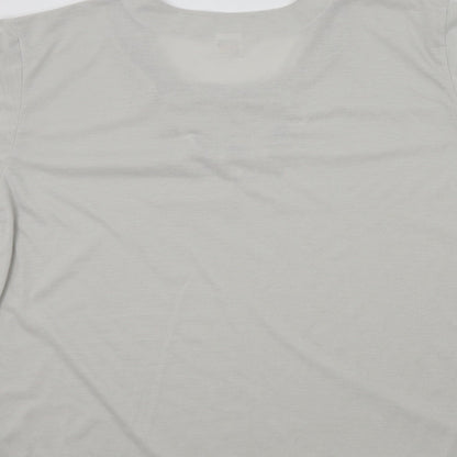 Womens UK Size 2XL Preworn Grey Basic T-Shirt
