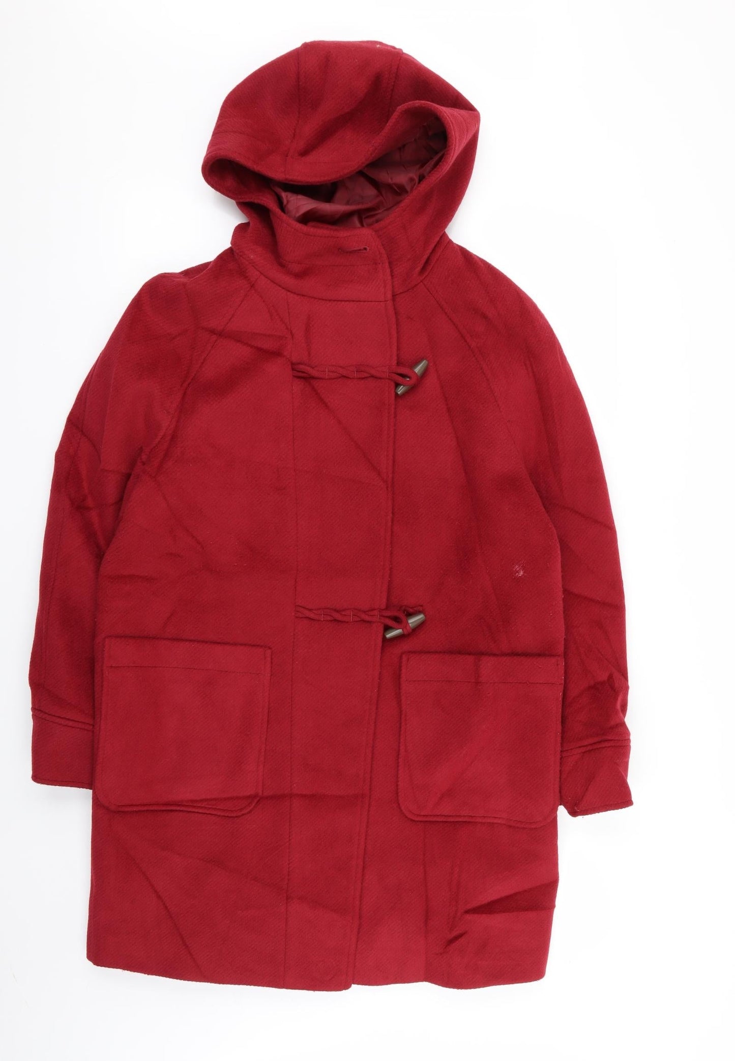 Womens UK Size 12 M&S Red Overcoat