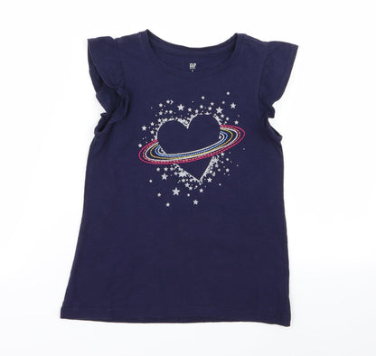 Gap Girls Blue   Basic T-Shirt Size S