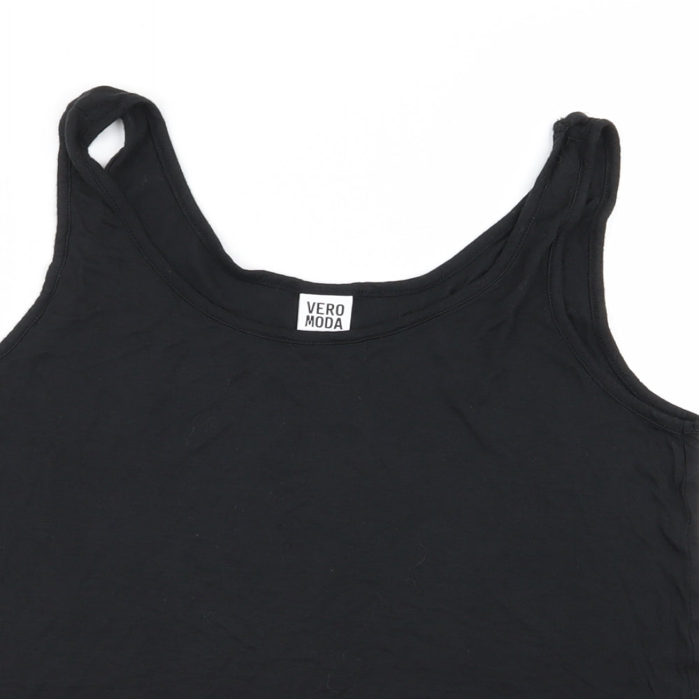 VERO MODA Womens Black   Basic Tank Size M
