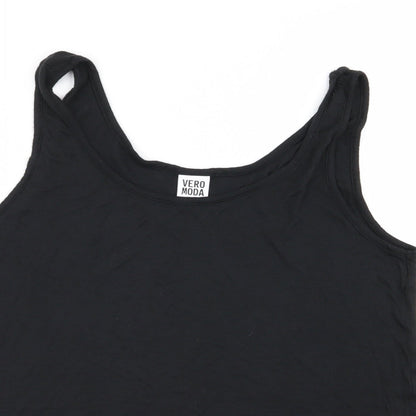 VERO MODA Womens Black   Basic Tank Size M