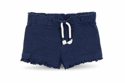 Front view of F&F girls’ blue capri trousers, size 18-24, months - shorts