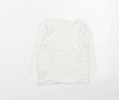 Nutmeg Girls White   Basic T-Shirt Size 18-24 Months