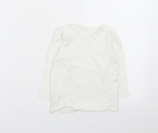 Nutmeg Girls White   Basic T-Shirt Size 18-24 Months