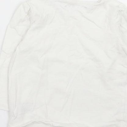 Nutmeg Girls White   Basic T-Shirt Size 18-24 Months