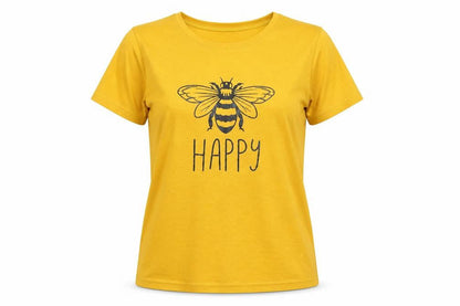 Womens UK Size S Fashion Yellow Basic T-Shirt