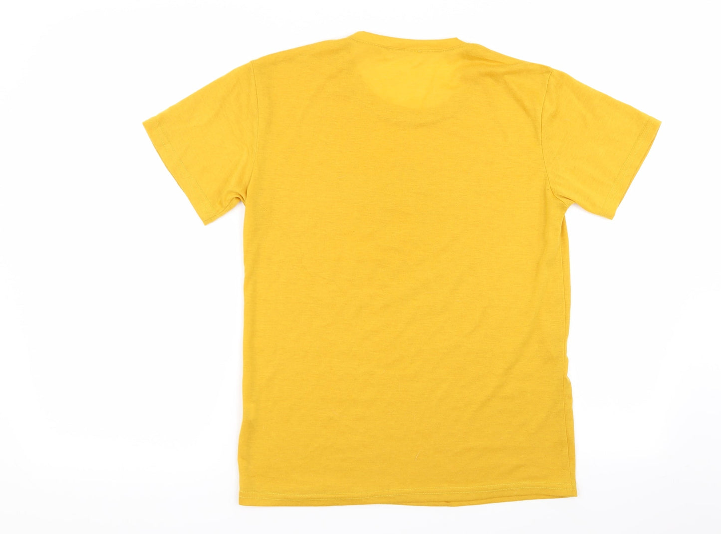 Womens UK Size S Fashion Yellow Basic T-Shirt