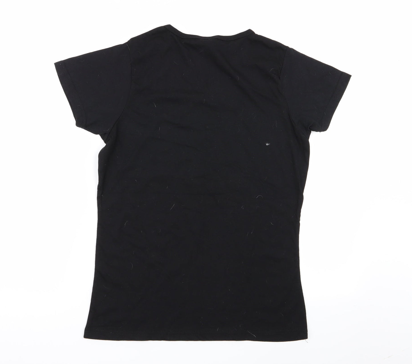 waitomo Womens Black Geometric  Basic T-Shirt Size M
