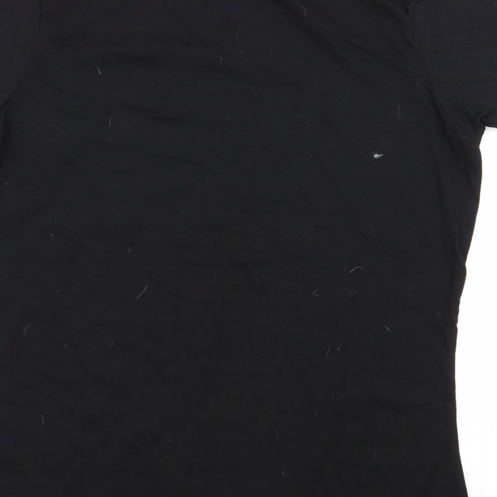 waitomo Womens Black Geometric  Basic T-Shirt Size M