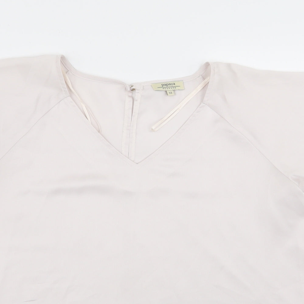 Papaya Womens Pink   Basic Blouse Size 12