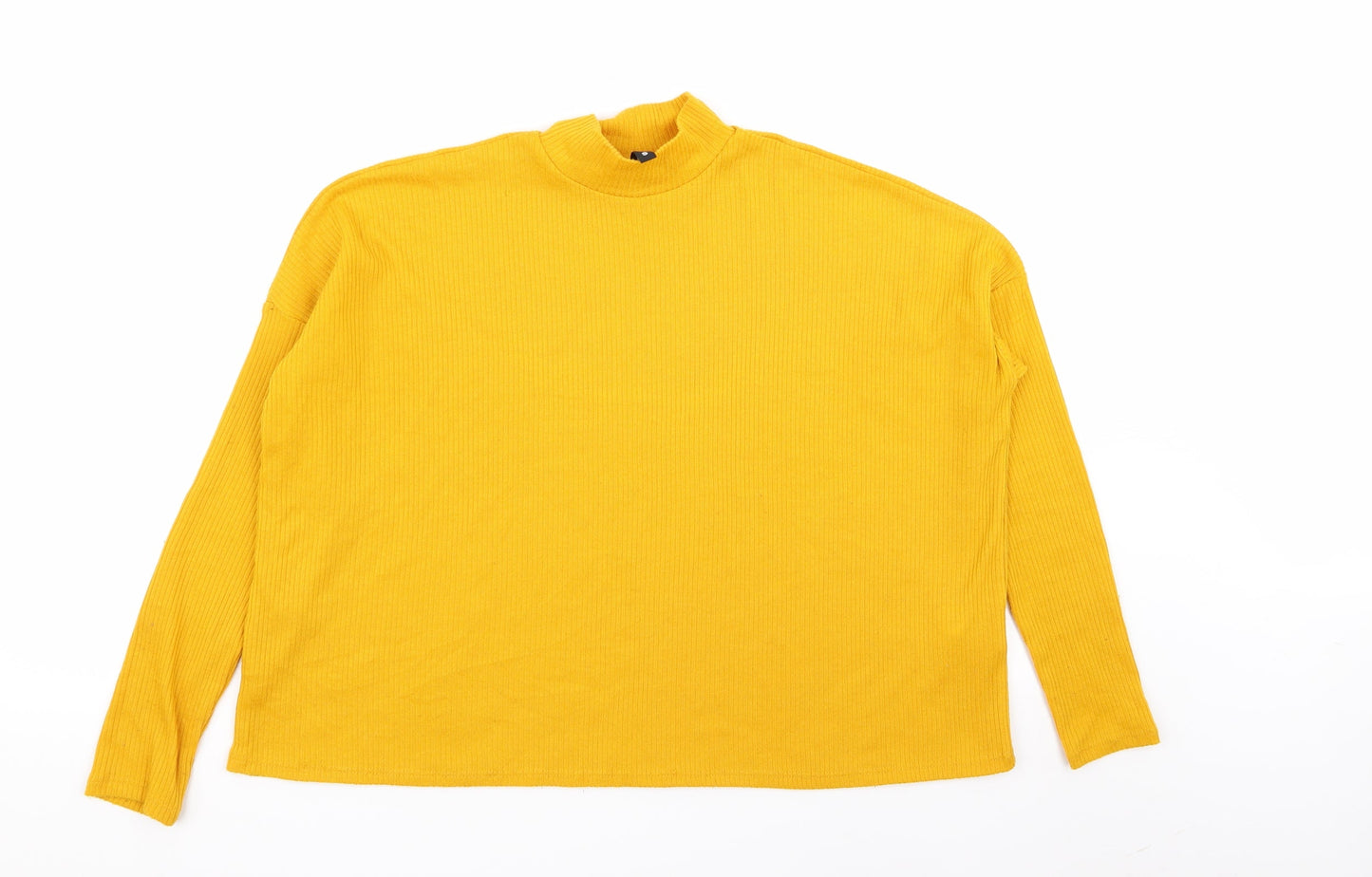 Womens UK Size S Divided by H&M Yellow Basic T-Shirt