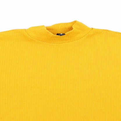Womens UK Size S Divided by H&M Yellow Basic T-Shirt