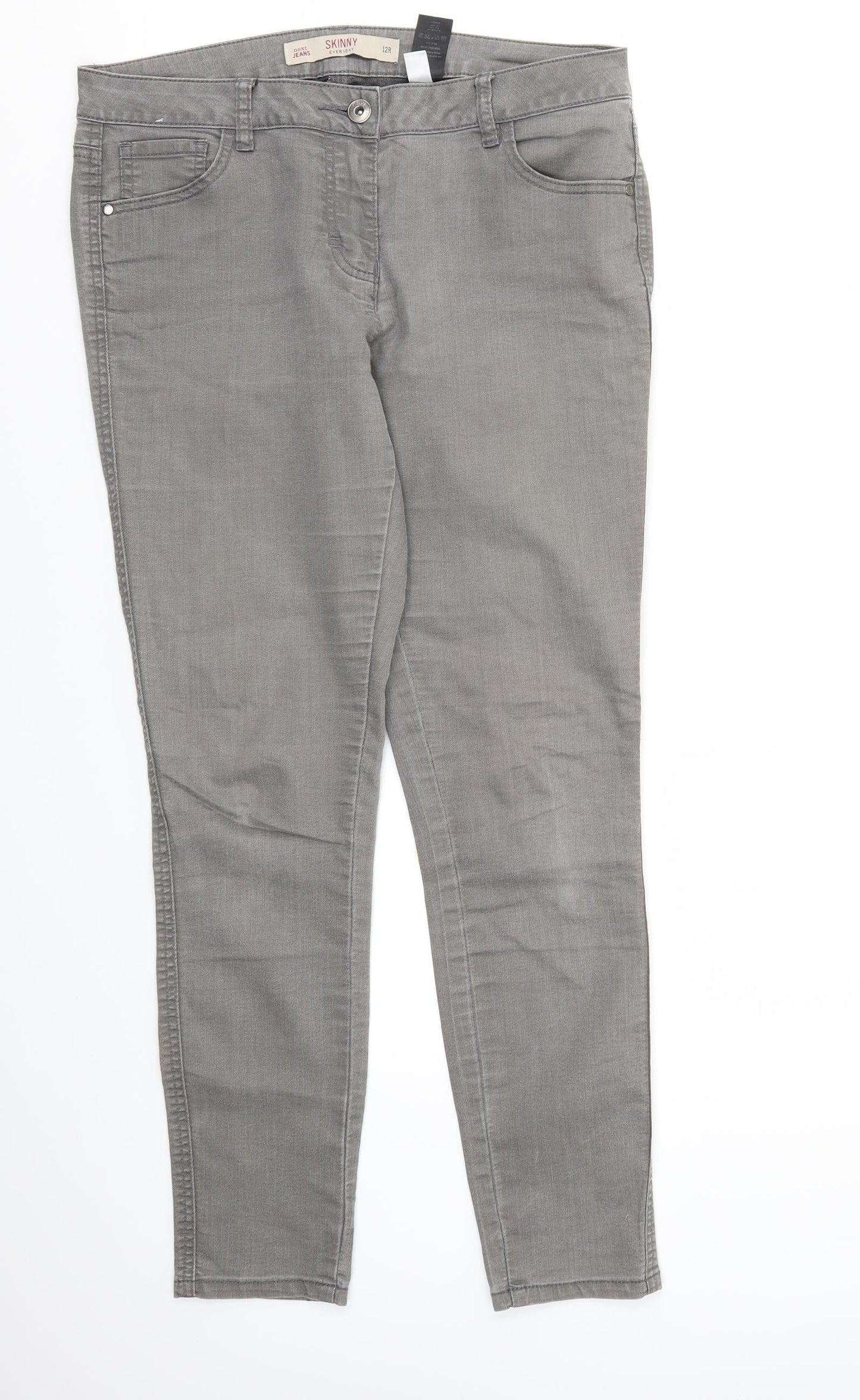 NEXT Womens Grey   Skinny Jeans Size 12 L28 in