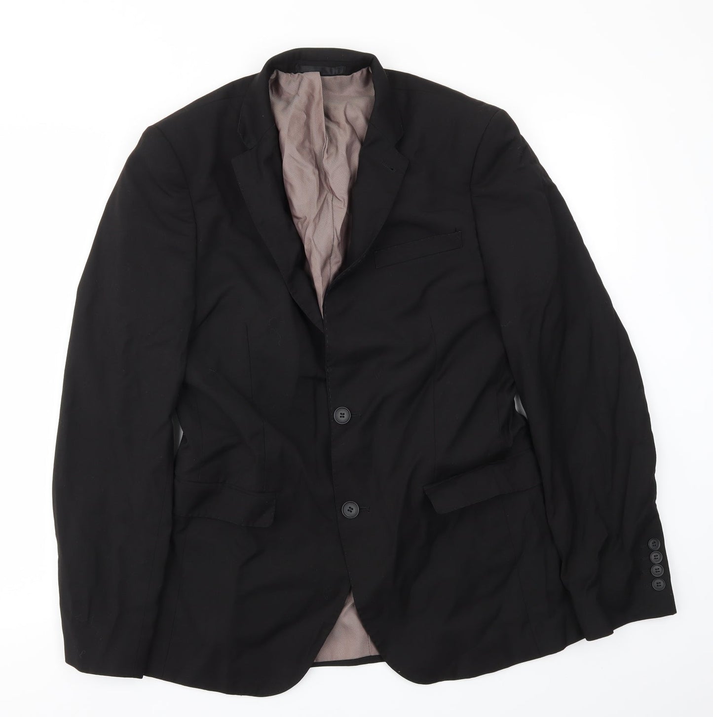 Mens UK Size 38 Cedar Wood State Regular Black Suit Jacket
