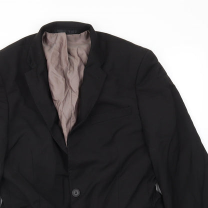Mens UK Size 38 Cedar Wood State Regular Black Suit Jacket