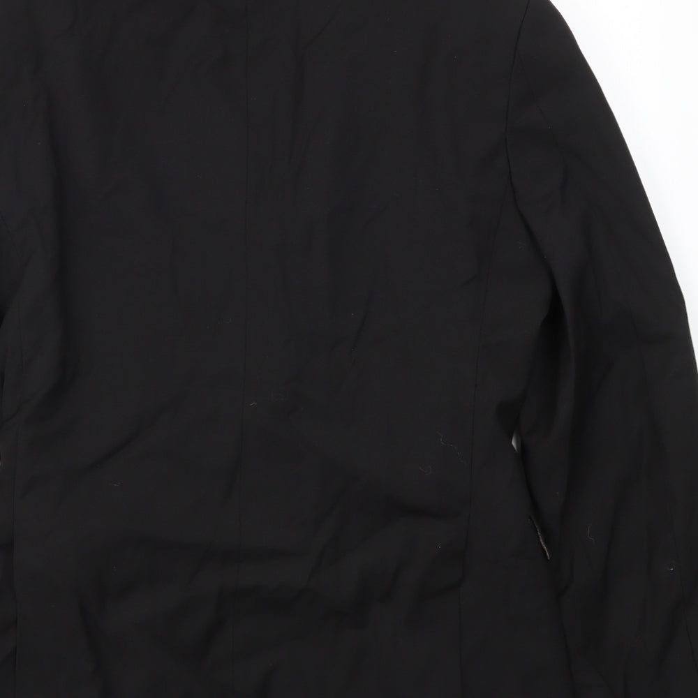 Mens UK Size 38 Cedar Wood State Regular Black Suit Jacket