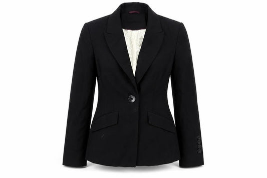 Front view of Principles women’s black jacket blazer, size UK 6