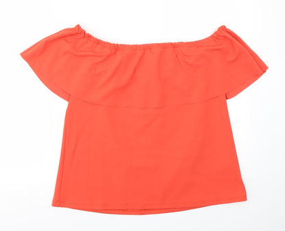 Womens UK Size 16 Wearhouse Orange Basic Blouse