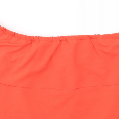 Womens UK Size 16 Wearhouse Orange Basic Blouse
