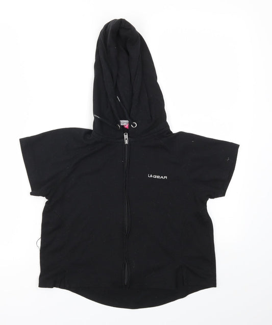 LA Gear Womens Black   Full Zip Jumper Size 8