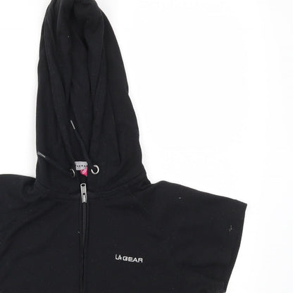 LA Gear Womens Black   Full Zip Jumper Size 8