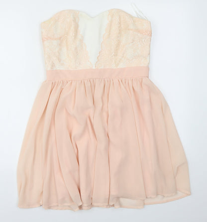 Boohoo Womens Multicoloured Geometric  Fit & Flare  Size 12