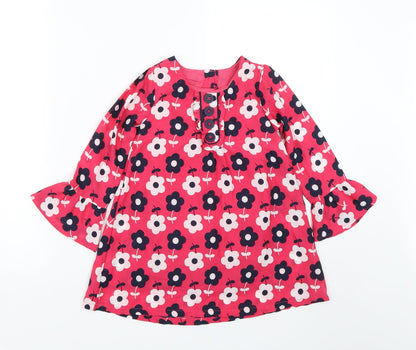 Matalan Girls Pink Floral  Basic Blouse Size 4-5 Years