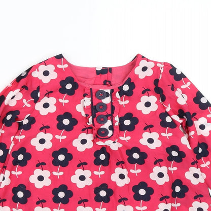 Matalan Girls Pink Floral  Basic Blouse Size 4-5 Years