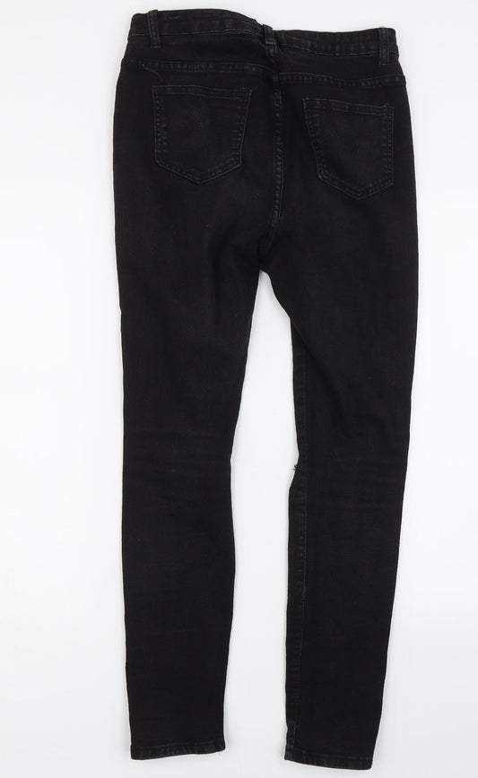 Boohoo Womens Black  Denim Skinny Jeans Size 10 L26 in