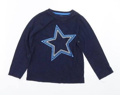 F&F Girls Blue   Basic T-Shirt Size 6-7 Years  - Star