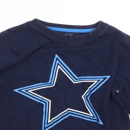 F&F Girls Blue   Basic T-Shirt Size 6-7 Years  - Star