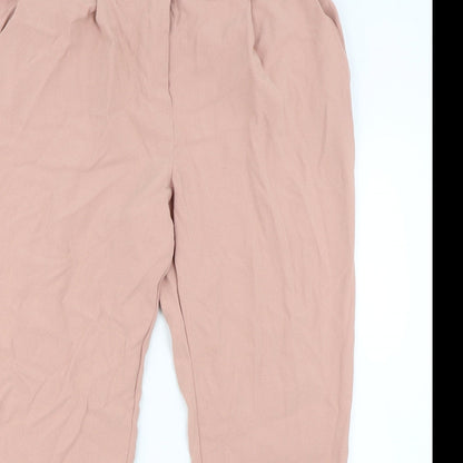 Womens UK Size 14 M&Co Regular Fit  Pink Trousers