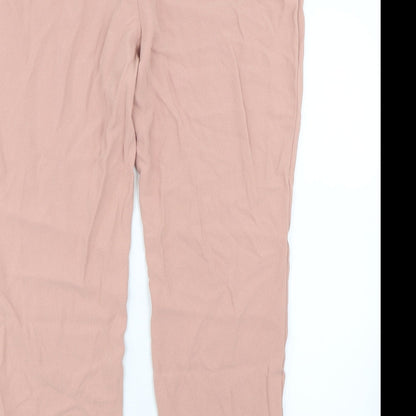 Womens UK Size 14 M&Co Regular Fit  Pink Trousers