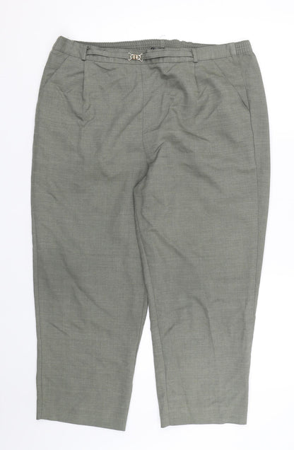 BM Womens Green   Cropped Trousers Size 16 L22 in