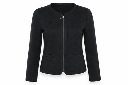 Womens UK Size 10 M&S Black Full Zip Jumper