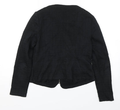 Womens UK Size 10 M&S Black Full Zip Jumper