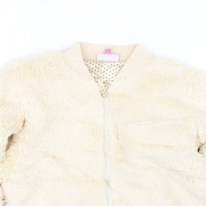 hullabaloo Girls Beige   Full Zip Sweatshirt Size 9-10 Years
