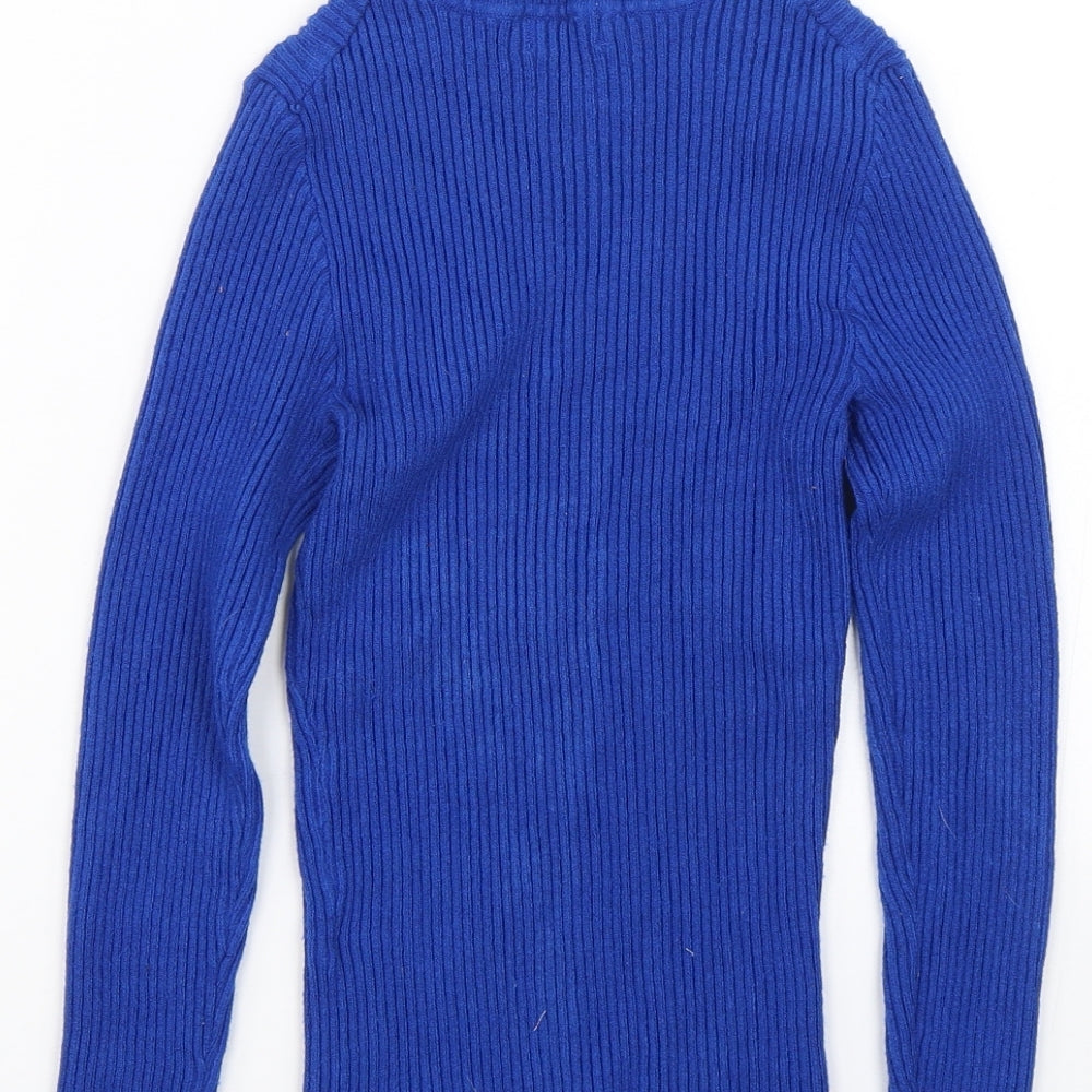 Primark Womens Blue Striped  Wrap T-Shirt Size S