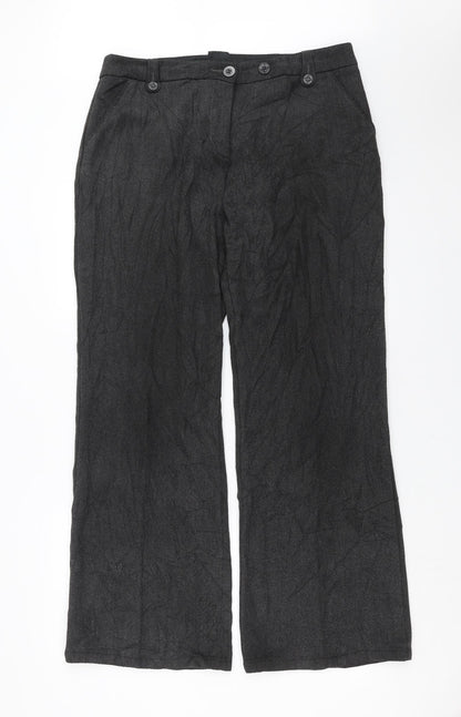Womens UK Size 35 in Preworn Regular Fit  Grey Trousers