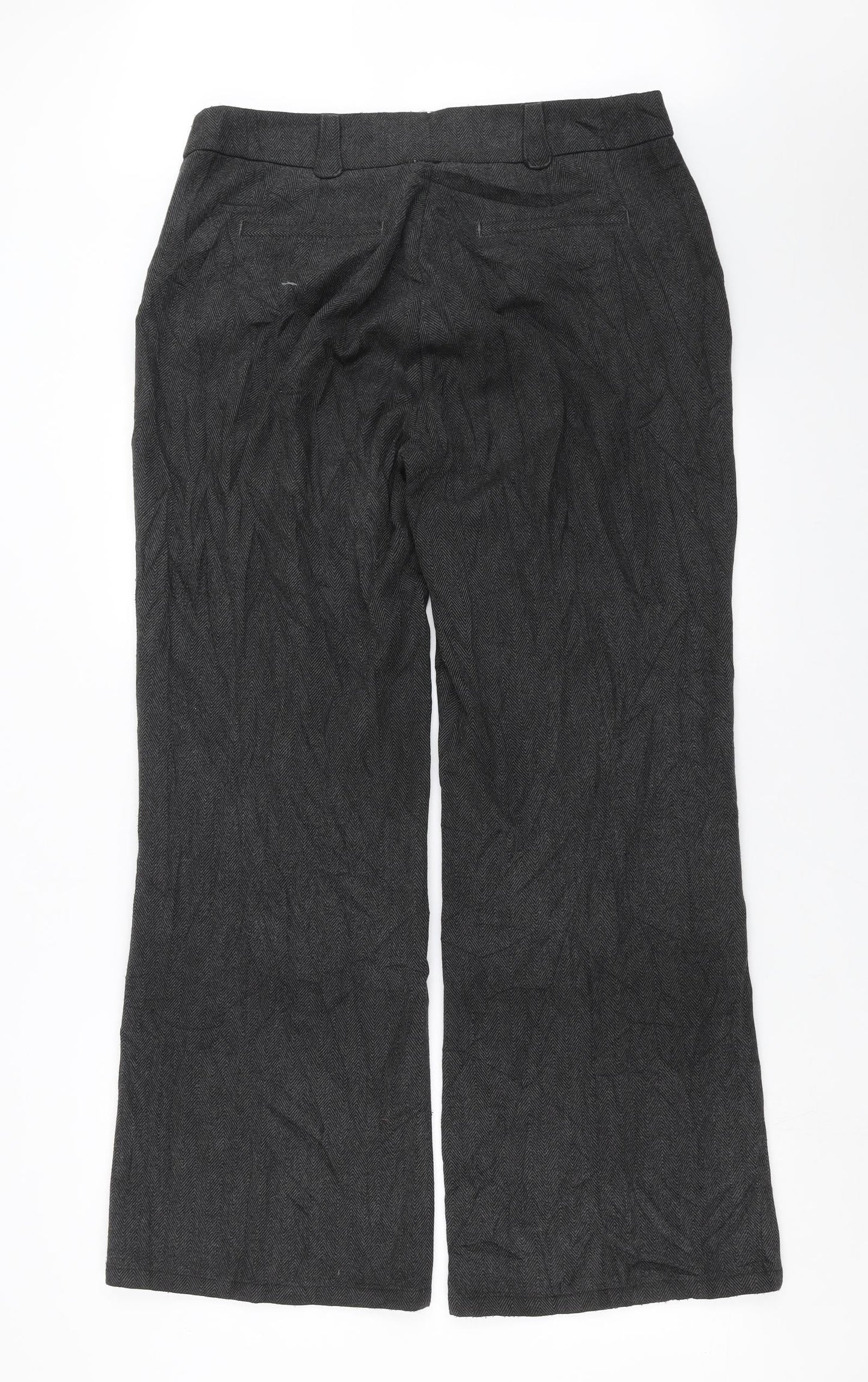 Womens UK Size 35 in Preworn Regular Fit  Grey Trousers