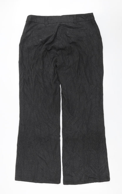 Womens UK Size 35 in Preworn Regular Fit  Grey Trousers