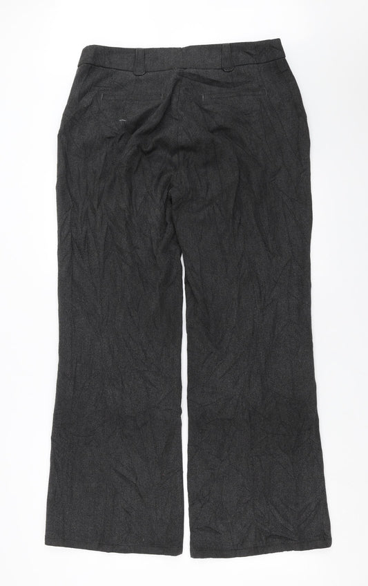 Womens UK Size 35 in Preworn Regular Fit  Grey Trousers